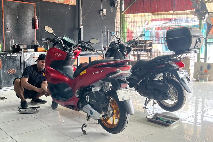 Bengkel spesialis sokbreker motor GG Suspension di Bekasi