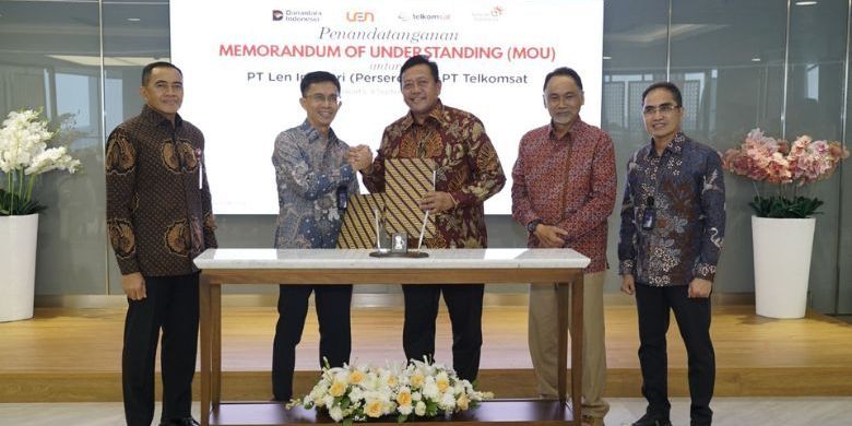 Telkomsat dan Len Industri Kerja Sama Perkuat Sistem Pertahanan Berbasis Satelit