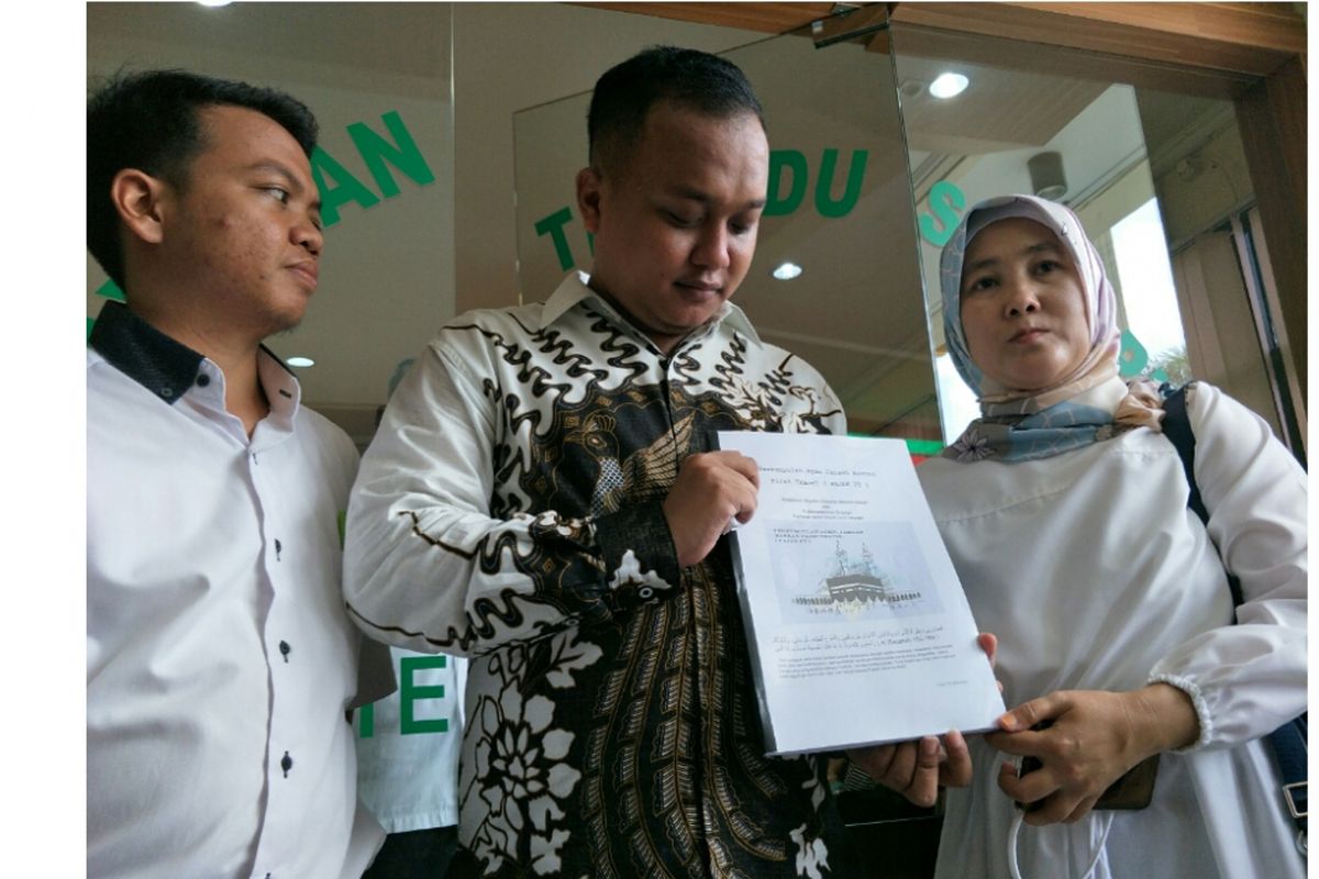 Kuasa Hukum First Travel, Riziqie Rahmadansyah di Pengadilan Negeri Depok, Jalan Boulevard, Senin (4/3/2019).