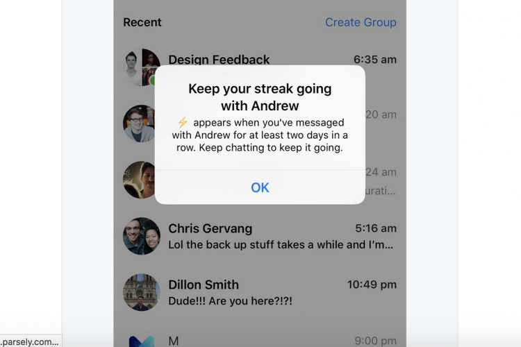 Facebook uji coba fitur Streak mirip Snapchat. 