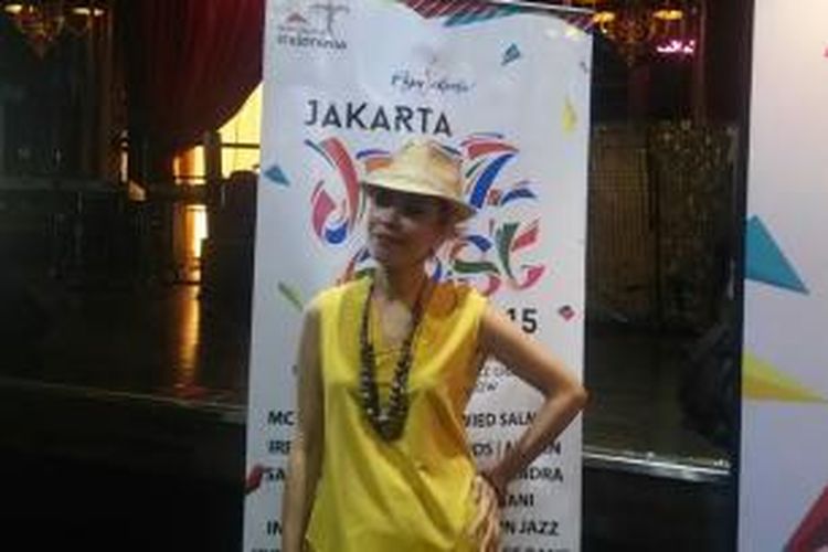 Syaharani diabadikan usai menghadiri konferensi pers Jakarta Jazz Festival 2015 di fX Plaza, Jakarta Selatan, Rabu (16/9/2015) sore.