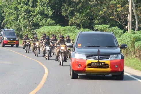 Amankan Jalur Mudik yang Rawan Begal, Brimob Polda Lampung Patroli Jalan Lintas Tengah Sumatera