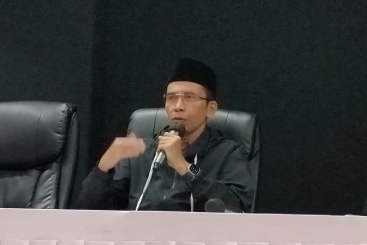 Wakil Ketua Tim Pemenangan Nasional (TPN) Ganjar-Mahfud, Muhammad Zainul Majdi atau Tuan Guru Bajang (TGB) di gedung High End, Jakarta Pusat, Rabu (3/1/2024).