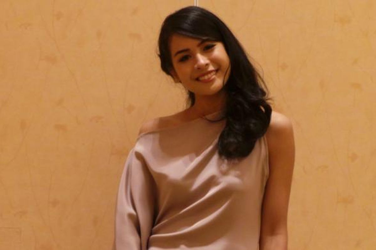 Maudy Ayunda berpose usai sesi wawancara khusus dalam jumpa pers film animasi terbaru Walt Disney, Moana, di Marina Bay Sand Convention Center, Singapura, Selasa (8/11/2016).