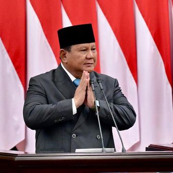 Presiden RI Prabowo Subianto berpidato di Gedung DPR, Senayan, Jakarta, Rabu (20/5/2026). 