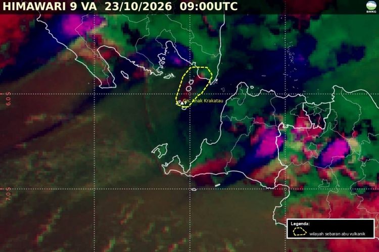 Abu Vulkanik Anak Krakatau Terdeteksi ke Lampung Selatan, Pos Pantau Sebut Tak Ada Letusan