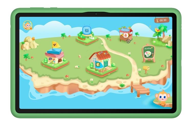 Ilustrasi aplikasi Kids Corner di Huawei MatePad SE Kids Edition.