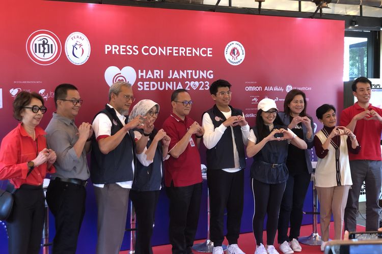 Konferensi pers peringatan Hari Jantung Sedunia 2023 di Jakarta.