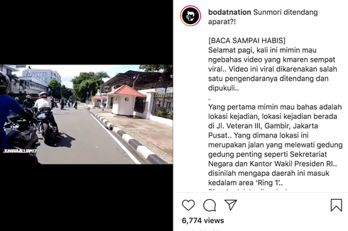 Viral, Video Sunmori di Sekitar Istana Diberhentikan Petugas