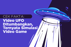 INFOGRAFIK: Cek Fakta, Video UFO yang Ditumbangkan Ternyata Simulasi Video Game