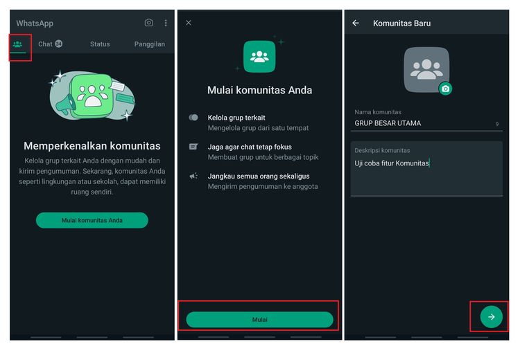 Cara membuat Komunitas di WhatsApp semudah membuat grup WA.