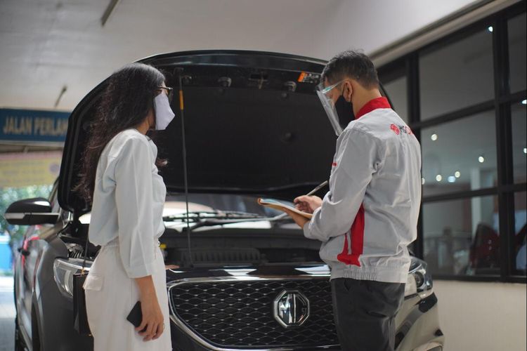 Ilustrasi layanan purnajual di diler MG Motor Indonesia