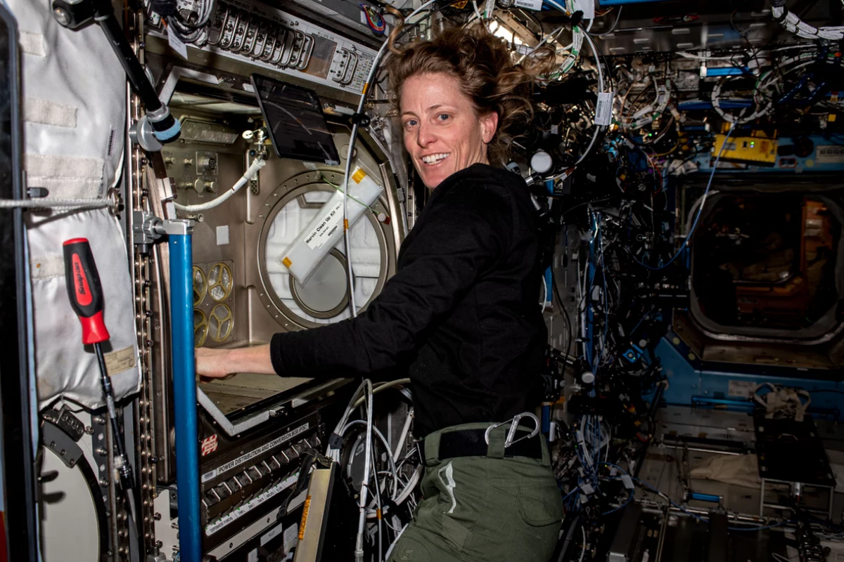 Astronot Loral O'Hara di dalam Stasiuan Luar Angkasa 