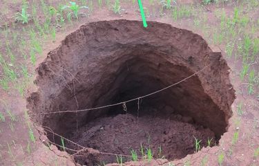 Salah satu lubang di Padukuhan Wuni, Kalurahan Melikan, Kapanewon Rongkop, Gunungkidul.