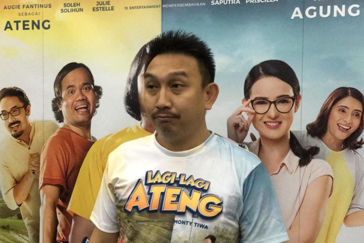 Augie Fantinus berpose di Rutan Salemba, Jakarta Pusat, Selasa (8/1/2019). Para pemain dan kru film Lagi-lagi Ateng mengadakan media gathering di Rutan Salemba. 