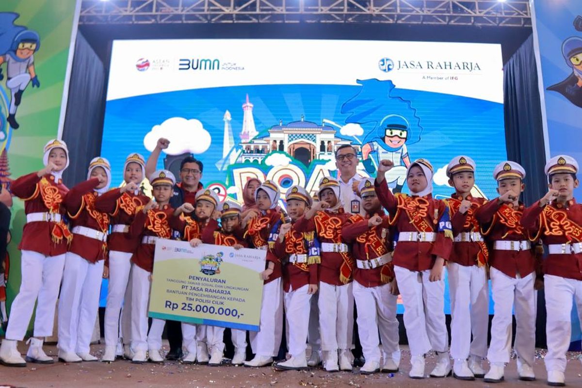 PT Jasa Raharja (Persero) menyelenggarakan Road Safety Ranger Kids, sebuah program pendidikan keselamatan berlalu lintas bagi kalangan anak-anak, di Hotel Santika Dyandra Convention Medan, Minggu (30/7/2023).