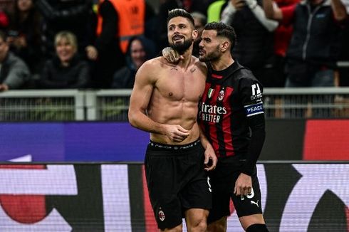 Hasil Milan Vs Spezia 2-1: Giroud Kartu Merah, Anak Maldini Cetak Gol, Rossoneri Menang 2-1