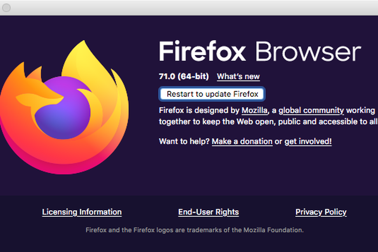 Ilustrasi cara update Mozilla Firefox