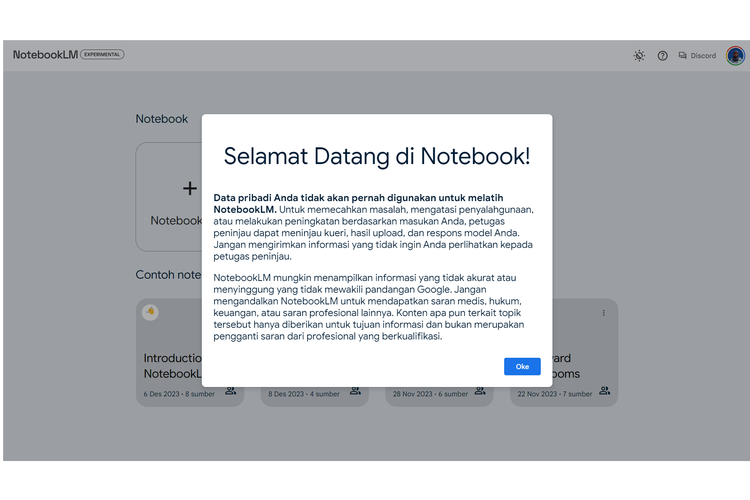 Pengguna di Indonesia bisa menjajal NotebookLM secara gratis dan dalam bahasa Indonesia.