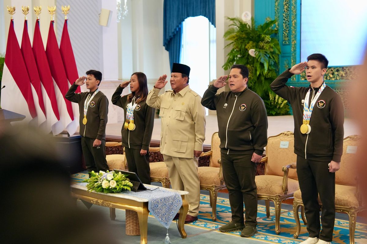 Menteri Pemuda dan Olahraga (Menpora) Erick Thohir bersama Presiden RI Prabowo Subianto.