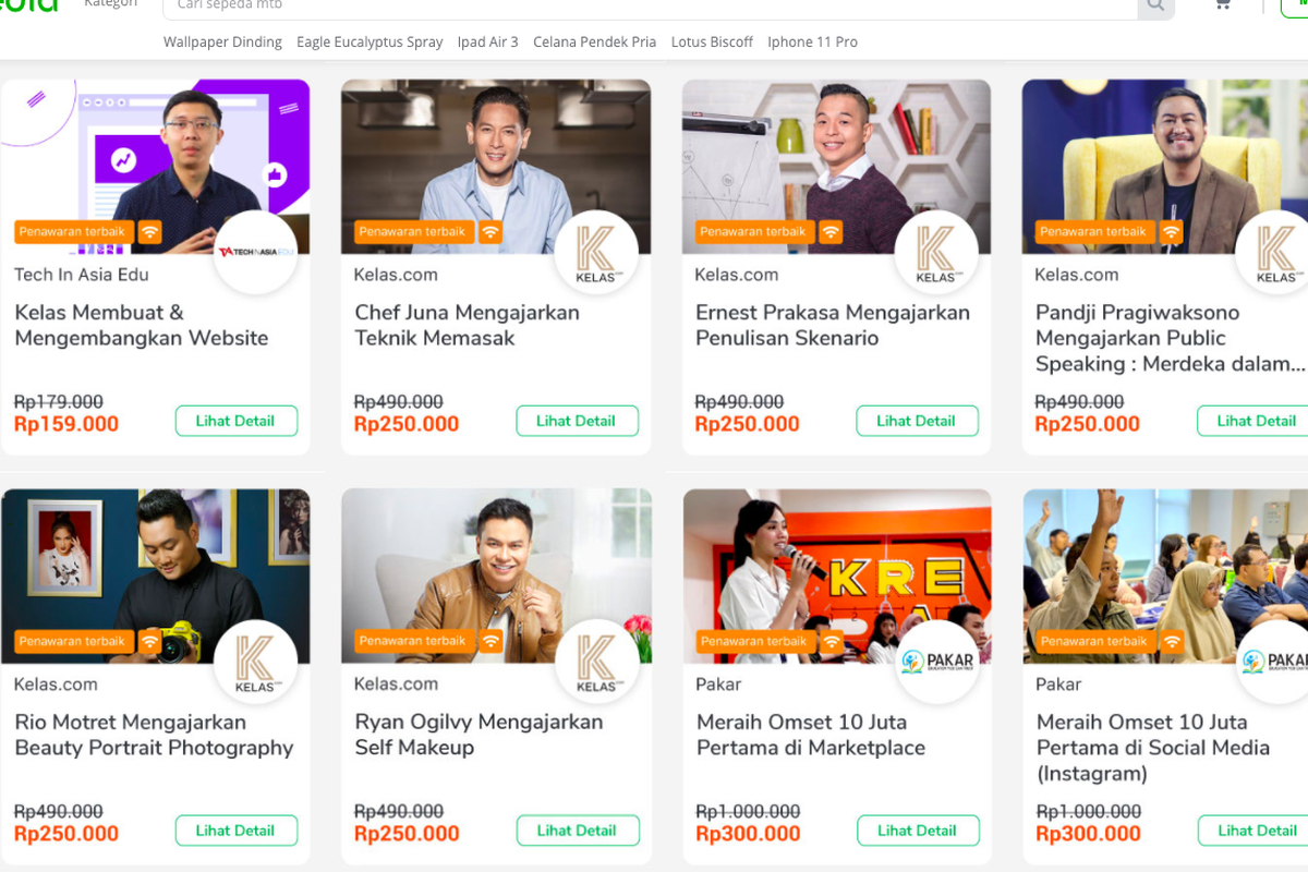 Pelatihan Prakerja di Tokopedia