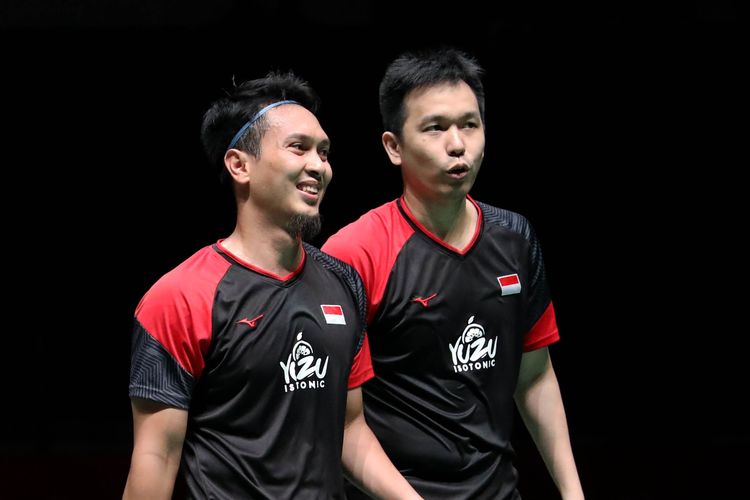 Pasangan ganda putra Indonesia, Mohammad Ahsan/Hendra Setiawan.