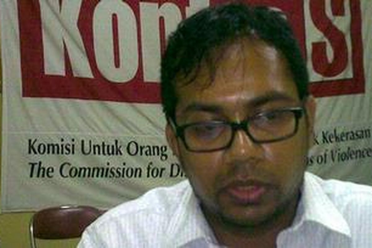 Koordinator Komisi untuk Orang Hilang dan Korban Kekerasan (KontraS), Haris Azhar.