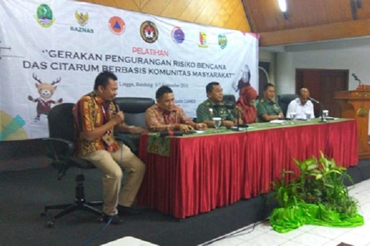 Suasana workshop program Pengurangan Risiko Bencana (PRB) berbasis masyarakat, Rabu (5/9/2018), di Bandung, Jawa Barat.