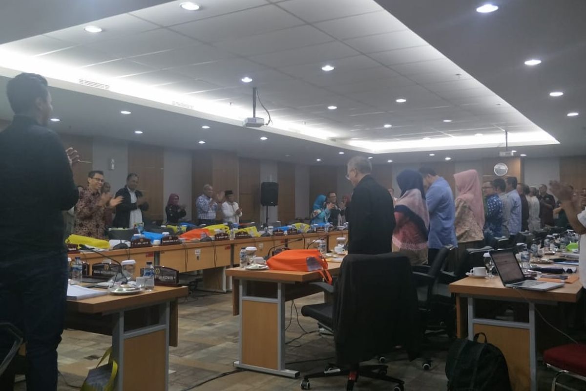 Rapat pembahasan RAPBD DKI 2020 di Komisi E DPRD DKI, Sabtu (7/12/2019).