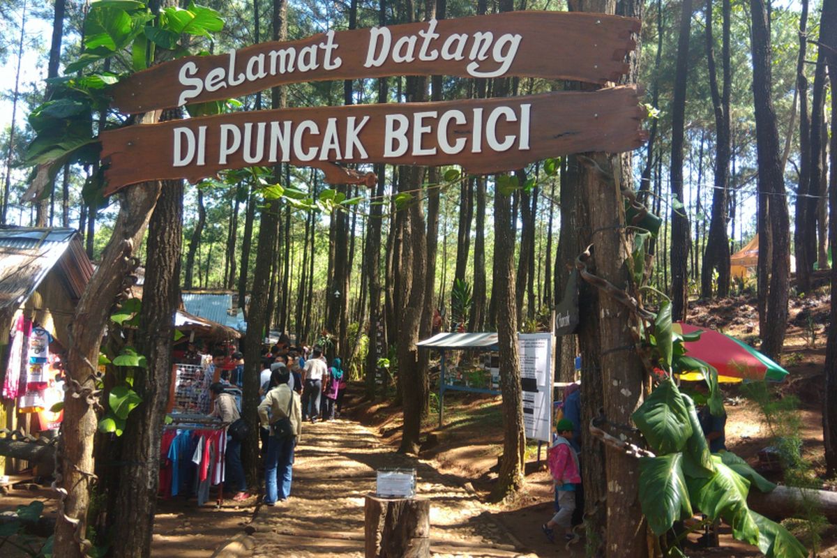 Puncak Becici di Desa Muntuk, Kecamatan Dlingo, Kabupaten Bantul, DI Yogyakarta, Rabu (28/6/2017).