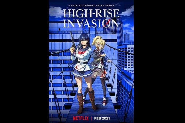Serial anime High-Rise Invasion (2021) tayang di Netflix mulai 25 Februari.