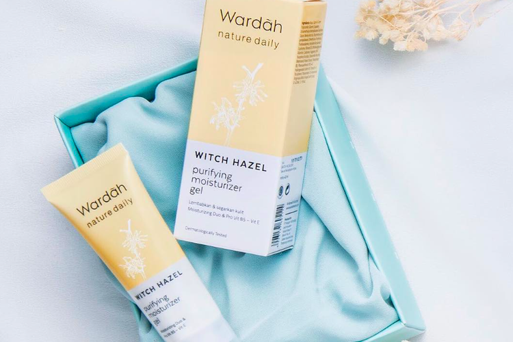 Wardah Nature Daily Witch Hazel Purifying Moisturizer Gel, rekomendasi moisturizer untuk kulit kombinasi
