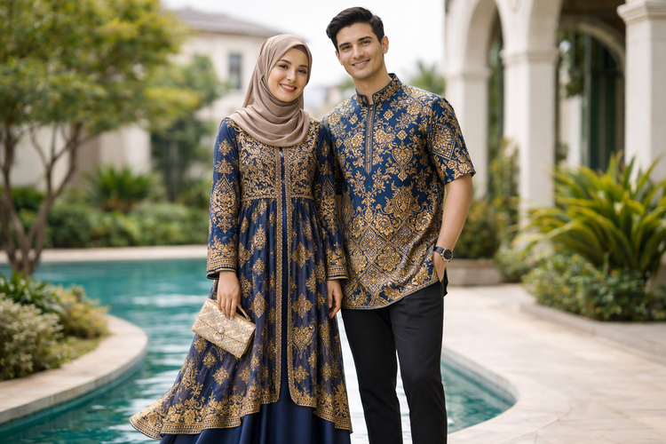 Baju lebaran couple tradisional