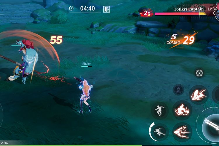Mode bertarung di Crystal of Atlan.