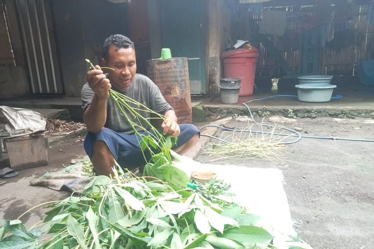 Yustinus Soru (45) warga Desa Hokeng Jaya, Kecamatan Wulanggitang