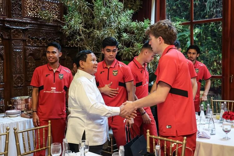 Prabowo sambut Timnas Sepak Bola Indonesia, 6 Juni 2025. (Dok Tim Media Presiden via akun Instagram Presiden Republik Indonesia)
