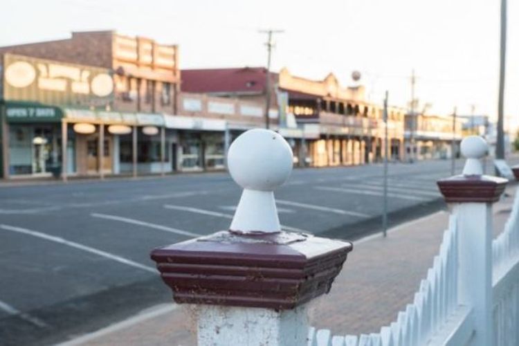 Salah satu sudut Charleville, kota kecil di negara bagian Queensland, Australia.