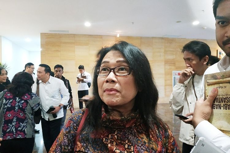 Deputi V Kantor Staf Presiden (KSP) Jaleswari Pramodhawardani di Perpustakaan Nasional, Senin (2/3/2020). 