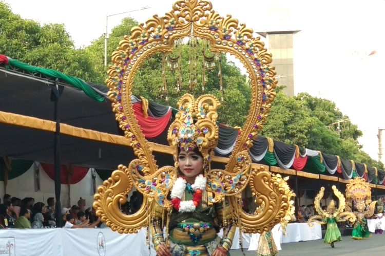 Inilah Salah Satu Peserta JFC Kids Carnival Yang Diselenggarakan Di Kabupaten Jember, Jawa Timur, Kamis (9/8/2018) sore.