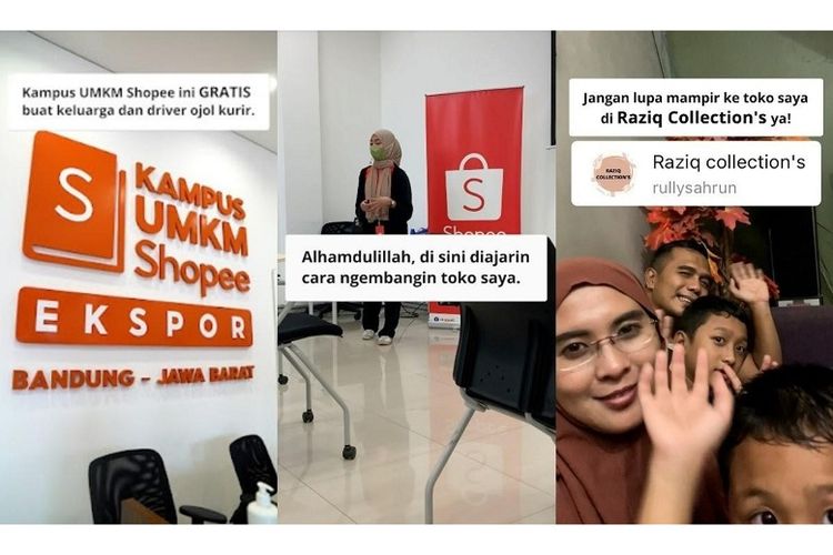 Farid saat mebagikan aktivitasnya di Kampus UMKM Shopee. 