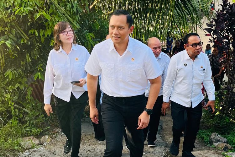 Menteri Agraria dan Tata Ruang/Kepala Badan Pertanahan (ATR/BPN), Agus Harimurti Yudhoyono melakukan kunjungan kerja ke Provinsi Sulawesi Utara, Kamis (22/02/2024). 