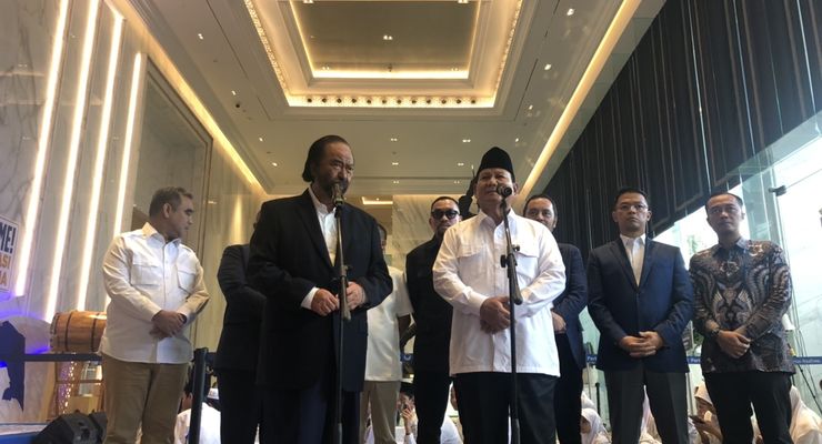 Bertemu Surya Paloh, Prabowo Sebut Butuh Putra-Putri Terbaik