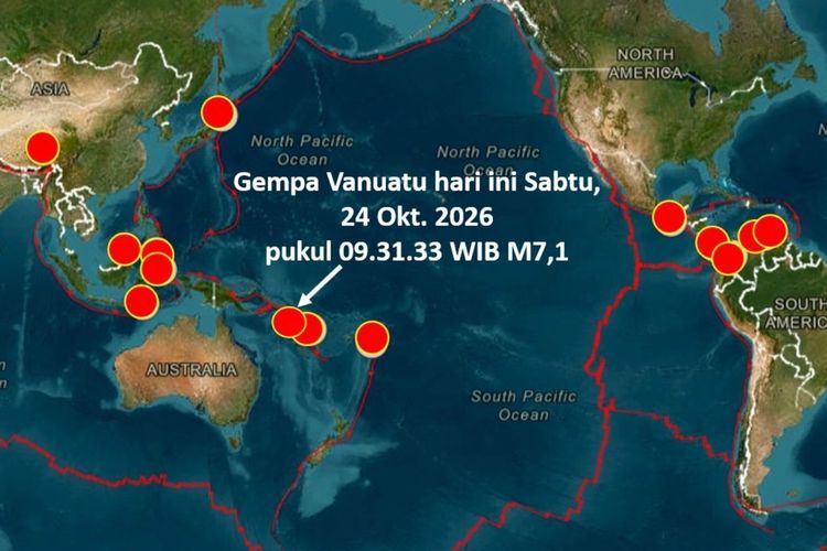 14 Gempa Dahsyat Guncang Dunia Sepanjang 2026, 2 di Indonesia