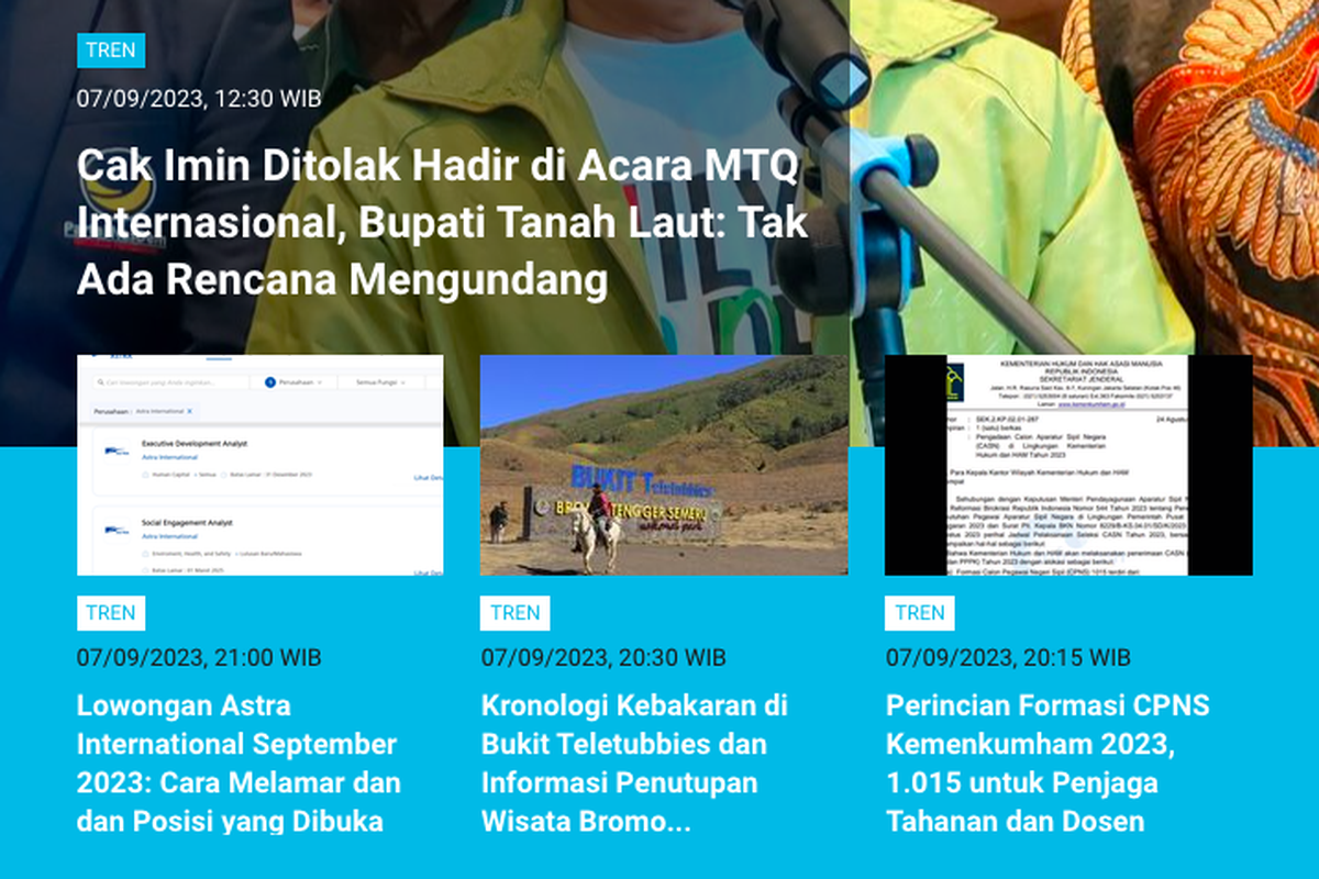 [POPULER TREN] Cak Imin Ditolak di Acara MTQ Internasional | Berapa ...