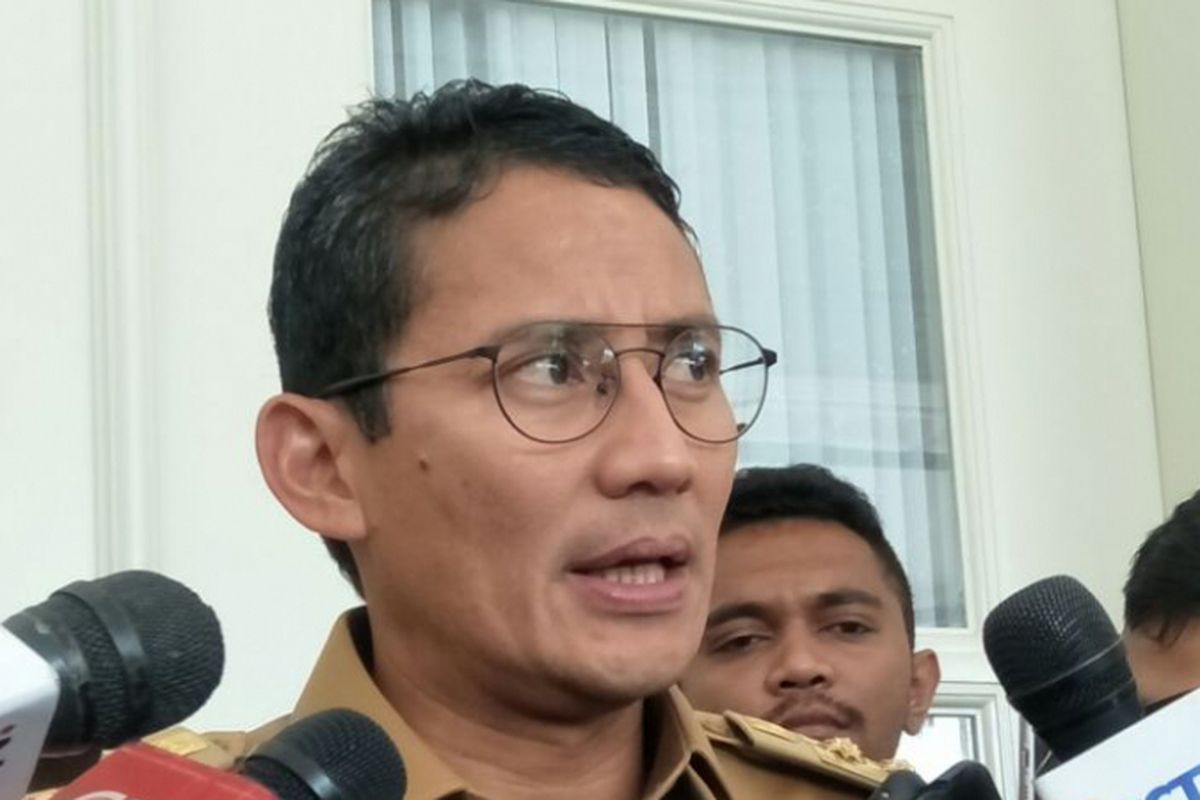 Wakil Gubernur DKI Jakarta Sandiaga Uno di Balai Kota DKI Jakarta, Jalan Medan Merdeka Selatan, Selasa (5/12/2017).