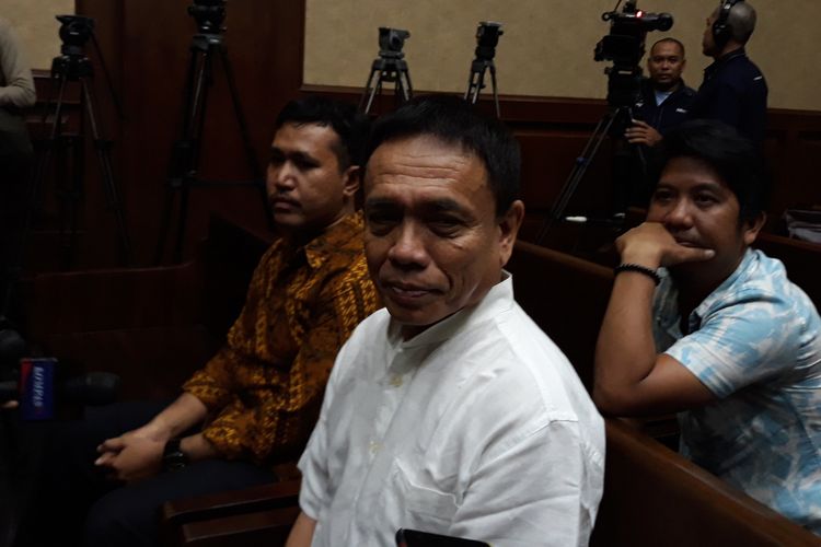 Gubernur Aceh Irwandi Yusuf di Pengadilan Tipikor Jakarta, Senin (26/11/2018).