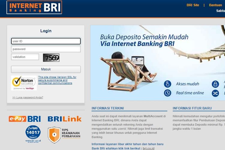 Cara daftar internet banking BRI dengan mudah lewat ATM