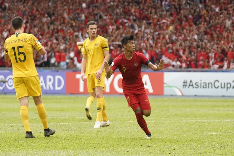Aksi Sutan Zico dalam laga Timnas U-16 Indonesia vs Australia pada perempat final Piala Asia U-16 2018 di Stadion Bukit Jalil, 1 Oktober 2018. 