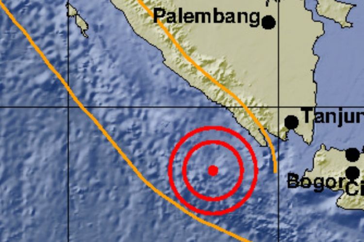 Gempa bermagnitudo 5,5 mengguncang wilayah Lampung dan sekitarnya, Kamis (23/8/2018). Gempa terjadi sekitar pukul 10.44 WIB.