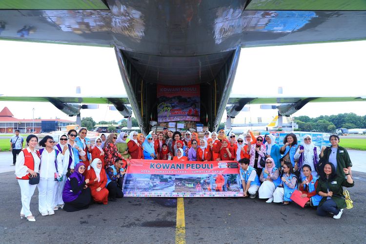 KOWANI kirim bantuan 7,5 ton ke korban bencana Sumatra, bantuan ini dikirimkan pada Senin (22/12/2025). 